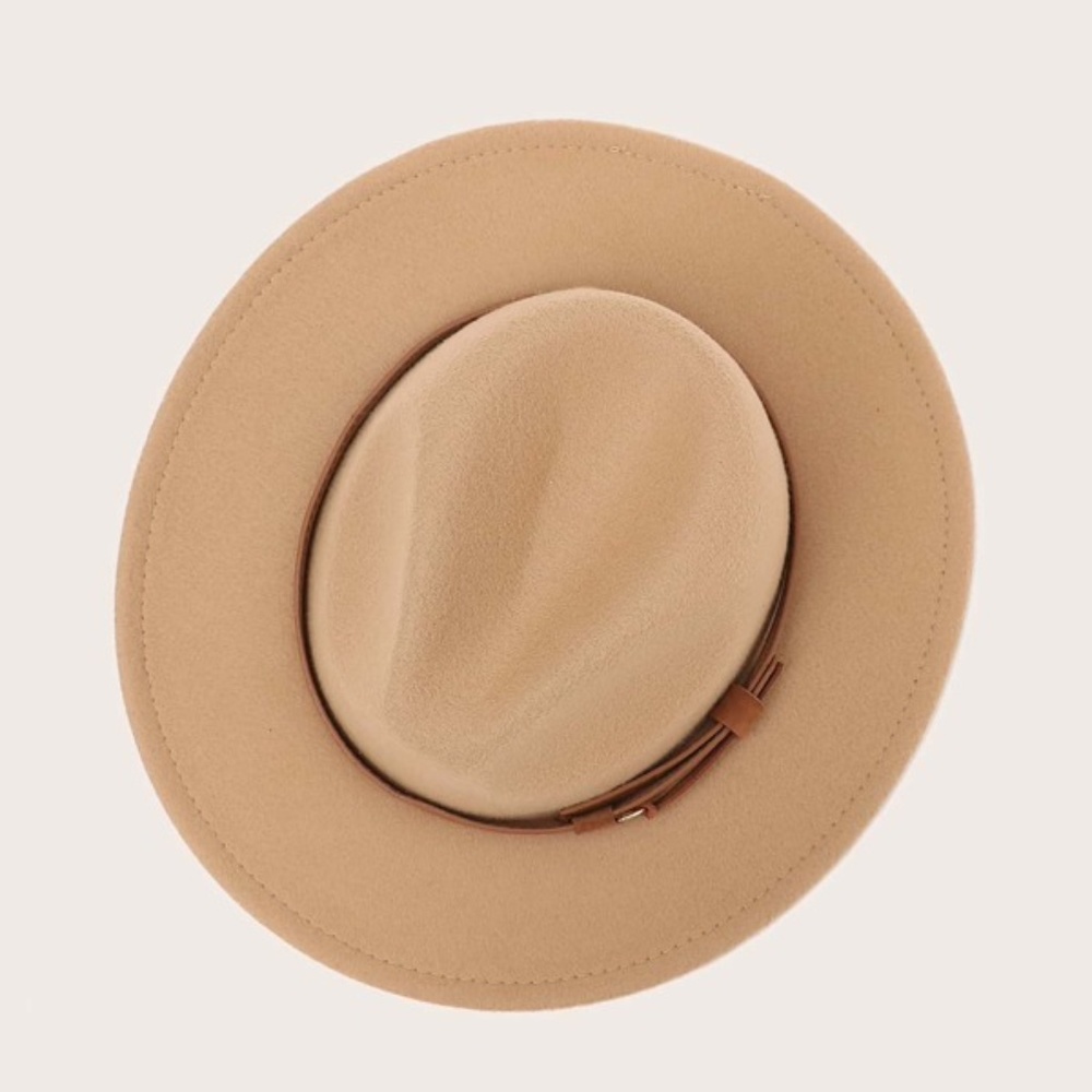 Trendy Belted Fedora Hat Classic Shabby Chic - Picture 5 of 6